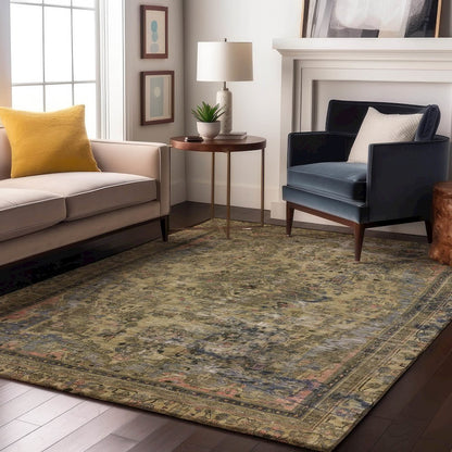 Luxury Washable Indoor/Outdoor Tabrook Tan 9' x 12' Rug
