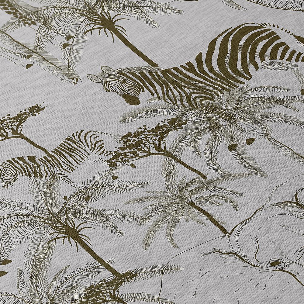 Indoor/Outdoor Tropics TC7 Grey Washable 3' x 5' Rug