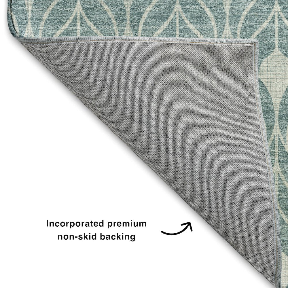 Luxury Washable Indoor/Outdoor The Reserve Teal 5' x 7'6" Rug