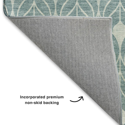 Luxury Washable Indoor/Outdoor The Reserve Teal 5' x 7'6" Rug