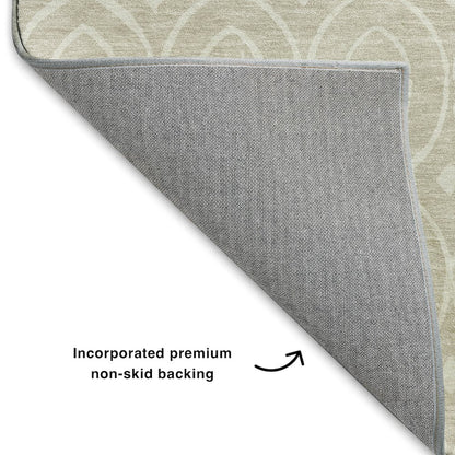 Luxury Washable Indoor/Outdoor The Reserve Beige 5' x 7'6" Rug