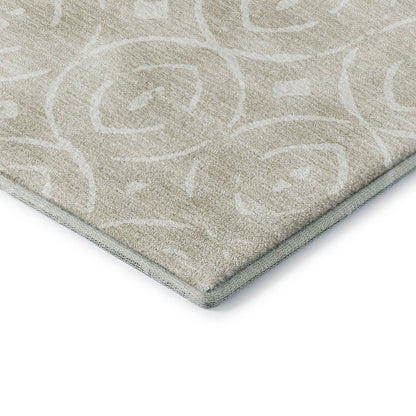 Luxury Washable Indoor/Outdoor The Reserve Beige 5' x 7'6" Rug