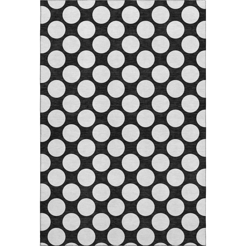 Luxury Washable Indoor/Outdoor The Reserve Black 9' x 12' Rug