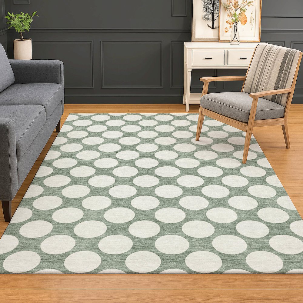 Luxury Washable Indoor/Outdoor The Reserve Sage 9' x 12' Rug