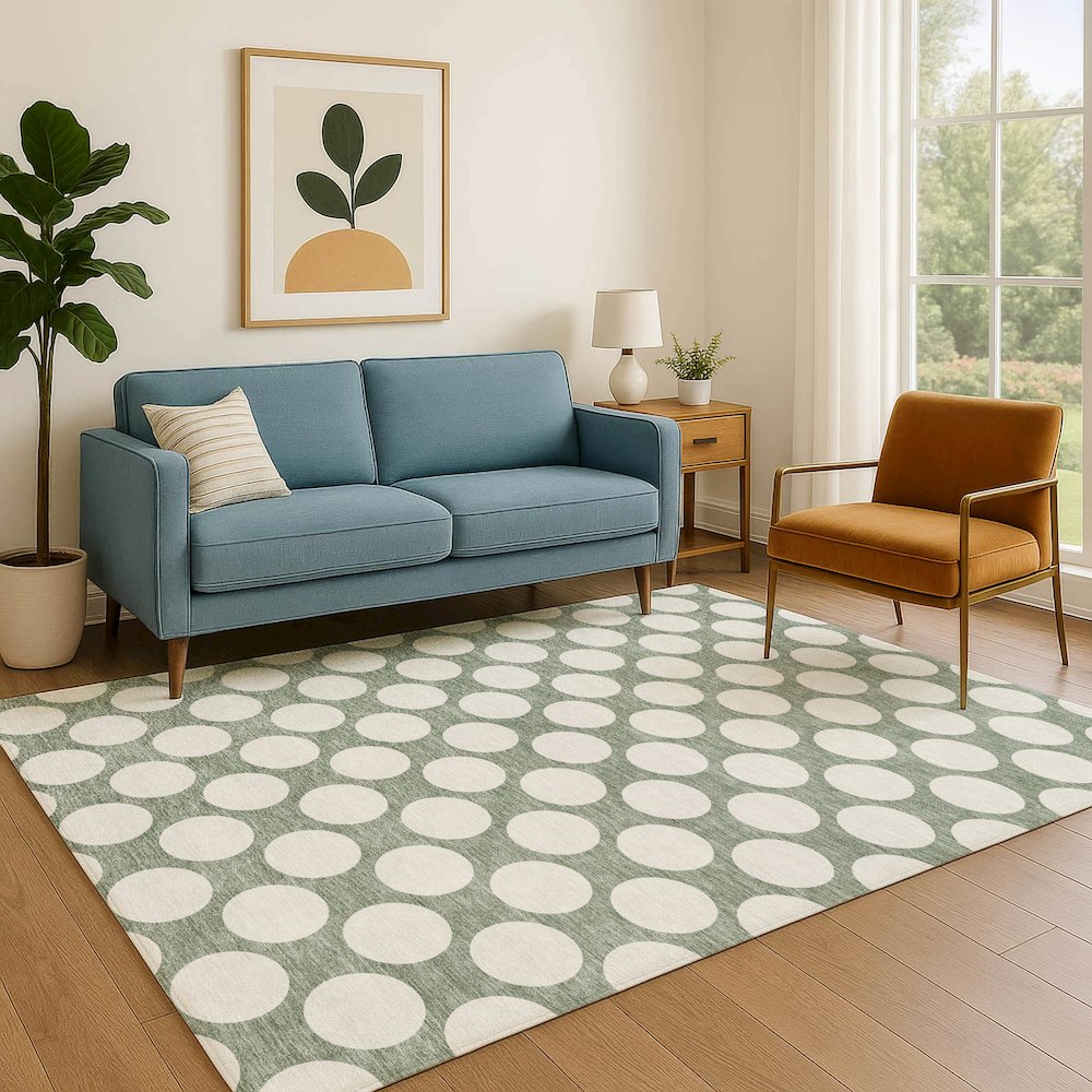 Luxury Washable Indoor/Outdoor The Reserve Sage 9' x 12' Rug