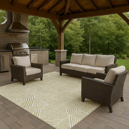 Luxury Washable Indoor/Outdoor The Reserve Aloe 9' x 12' Rug