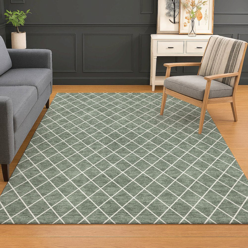 Luxury Washable Indoor/Outdoor The Reserve Basil 9' x 12' Rug