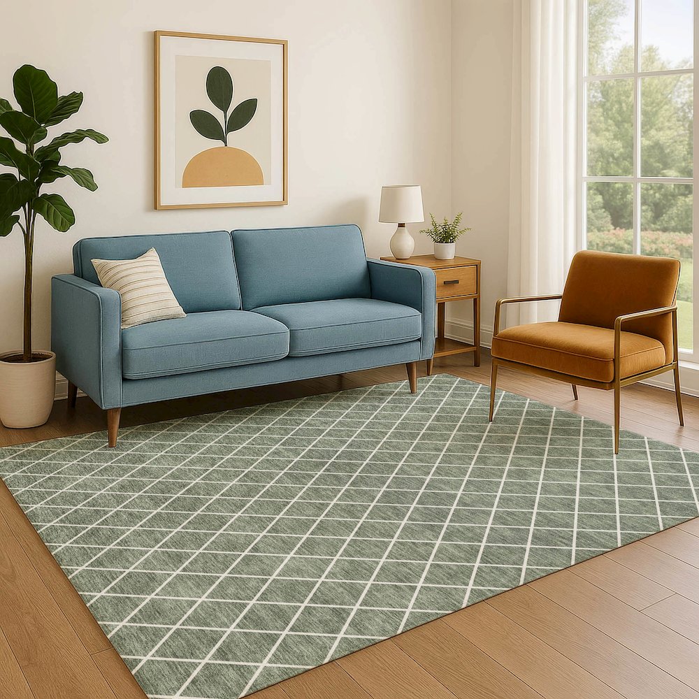 Luxury Washable Indoor/Outdoor The Reserve Basil 9' x 12' Rug