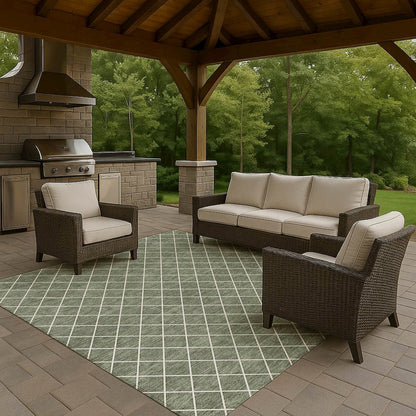 Luxury Washable Indoor/Outdoor The Reserve Basil 9' x 12' Rug