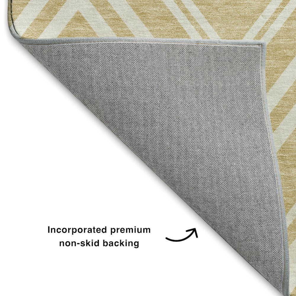 Luxury Washable Indoor/Outdoor The Reserve Honey 5' x 7'6" Rug