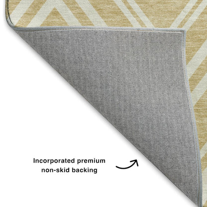 Luxury Washable Indoor/Outdoor The Reserve Honey 5' x 7'6" Rug