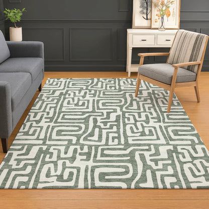 Luxury Washable Indoor/Outdoor The Reserve Basil 9' x 12' Rug