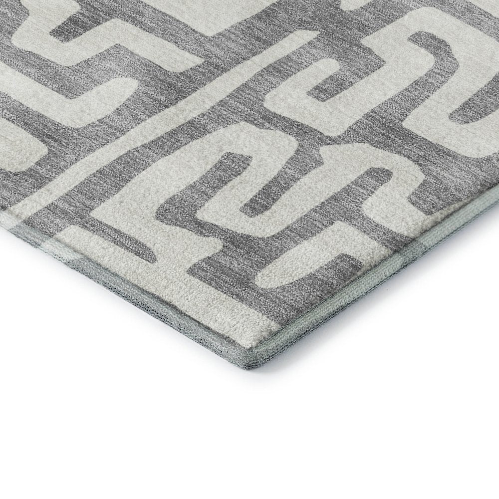 Luxury Washable Indoor/Outdoor The Reserve Gray 5' x 7'6" Rug