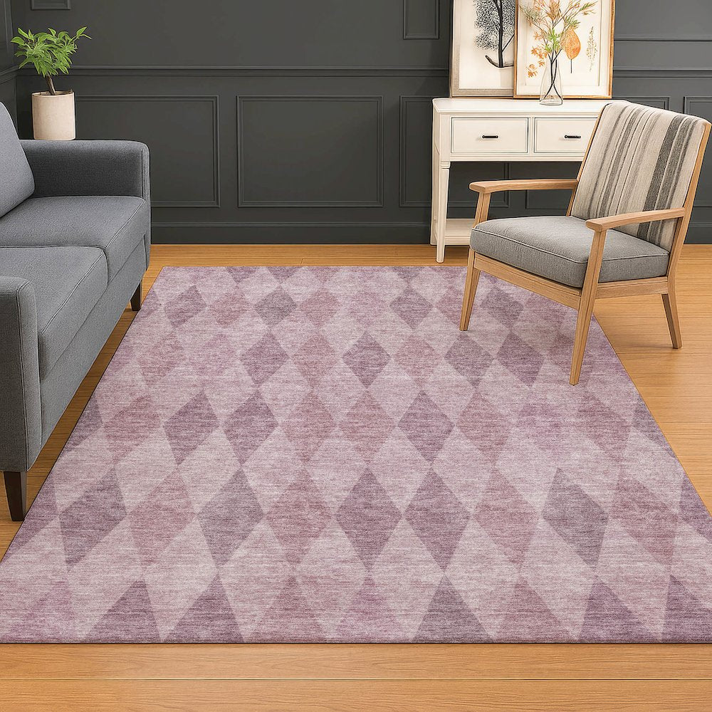 Luxury Washable Indoor/Outdoor The Reserve Blush 9' x 12' Rug