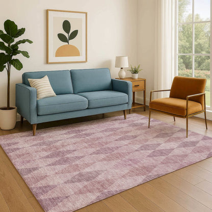 Luxury Washable Indoor/Outdoor The Reserve Blush 9' x 12' Rug