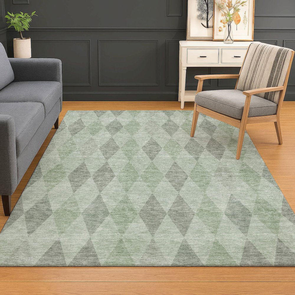 Luxury Washable Indoor/Outdoor The Reserve Fern 9' x 12' Rug