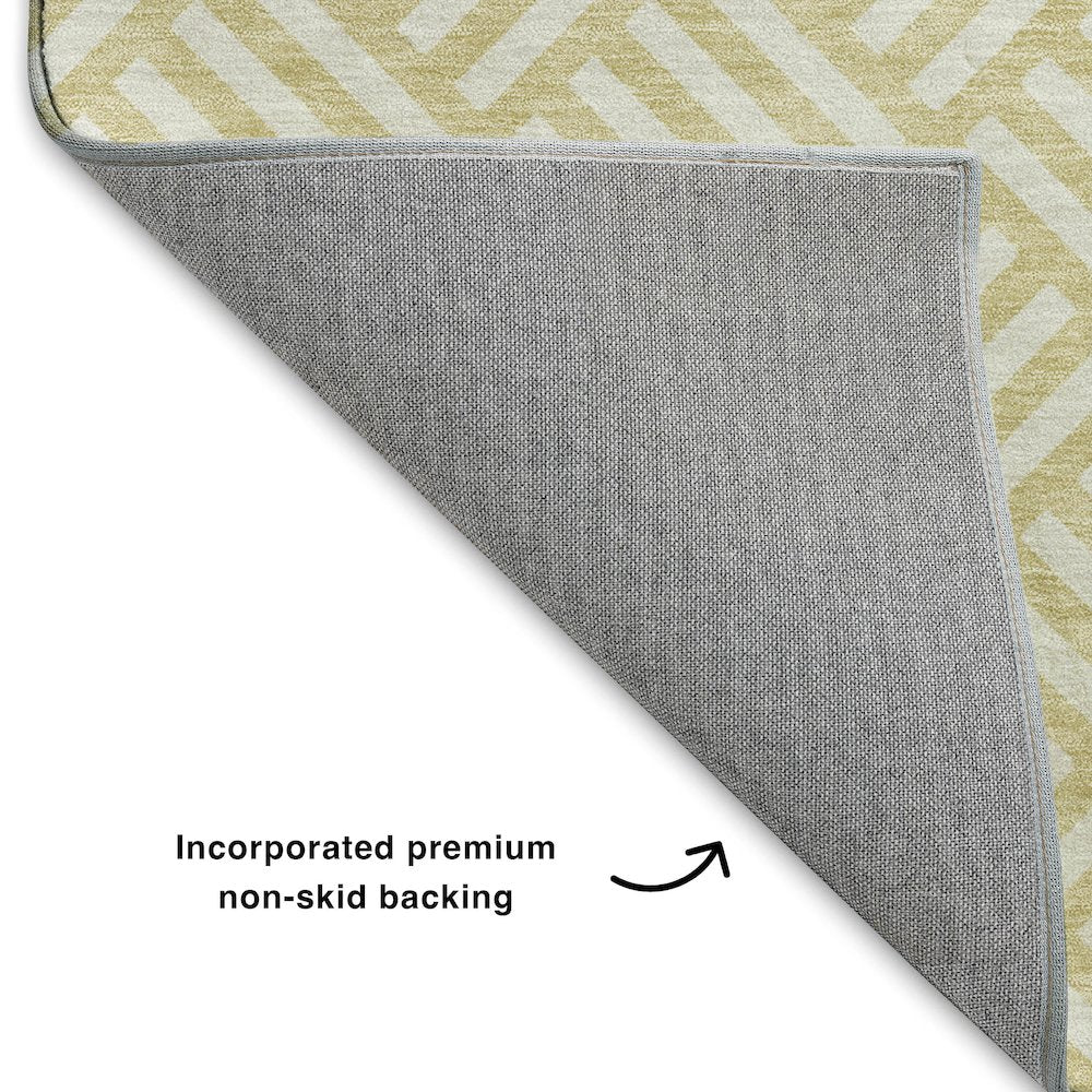 Luxury Washable Indoor/Outdoor The Reserve Wheat 5' x 7'6" Rug