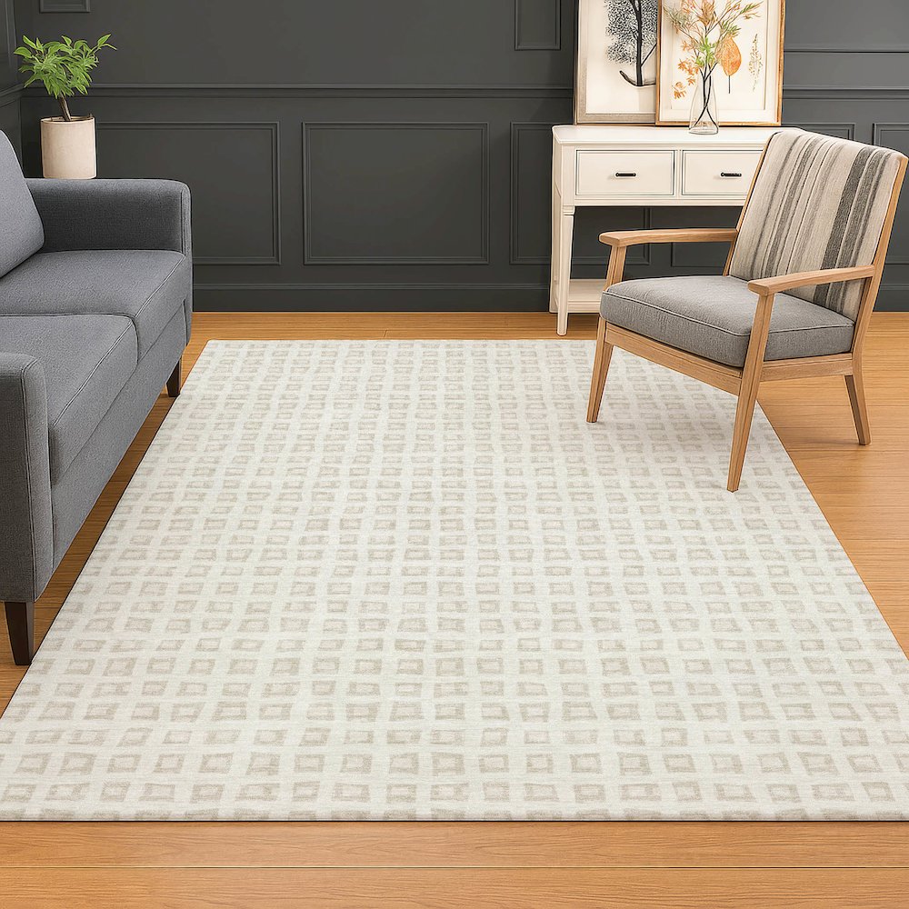 Luxury Washable Indoor/Outdoor The Reserve Ivory 9' x 12' Rug