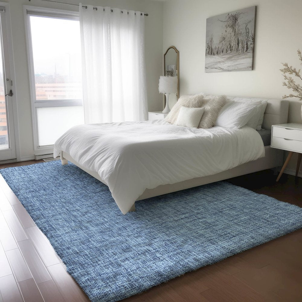 Luxury Washable Voyage VY1 Blue 9' x 12' Rug