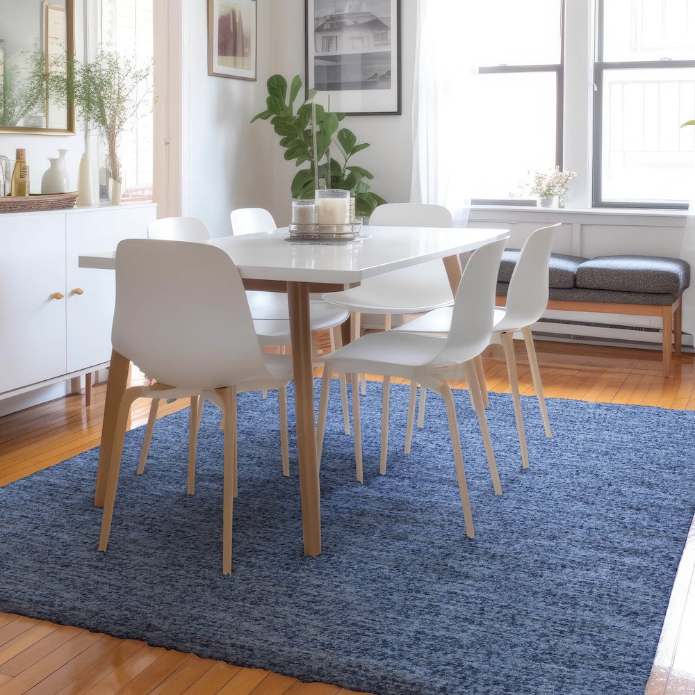 Luxury Washable Voyage VY2 Blue 9' x 12' Rug