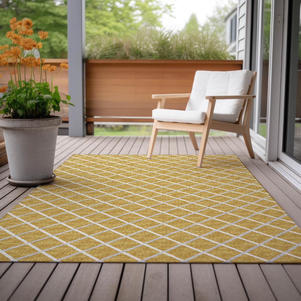 Indoor/Outdoor York YO1 Gold Washable 9' x 12' Rug