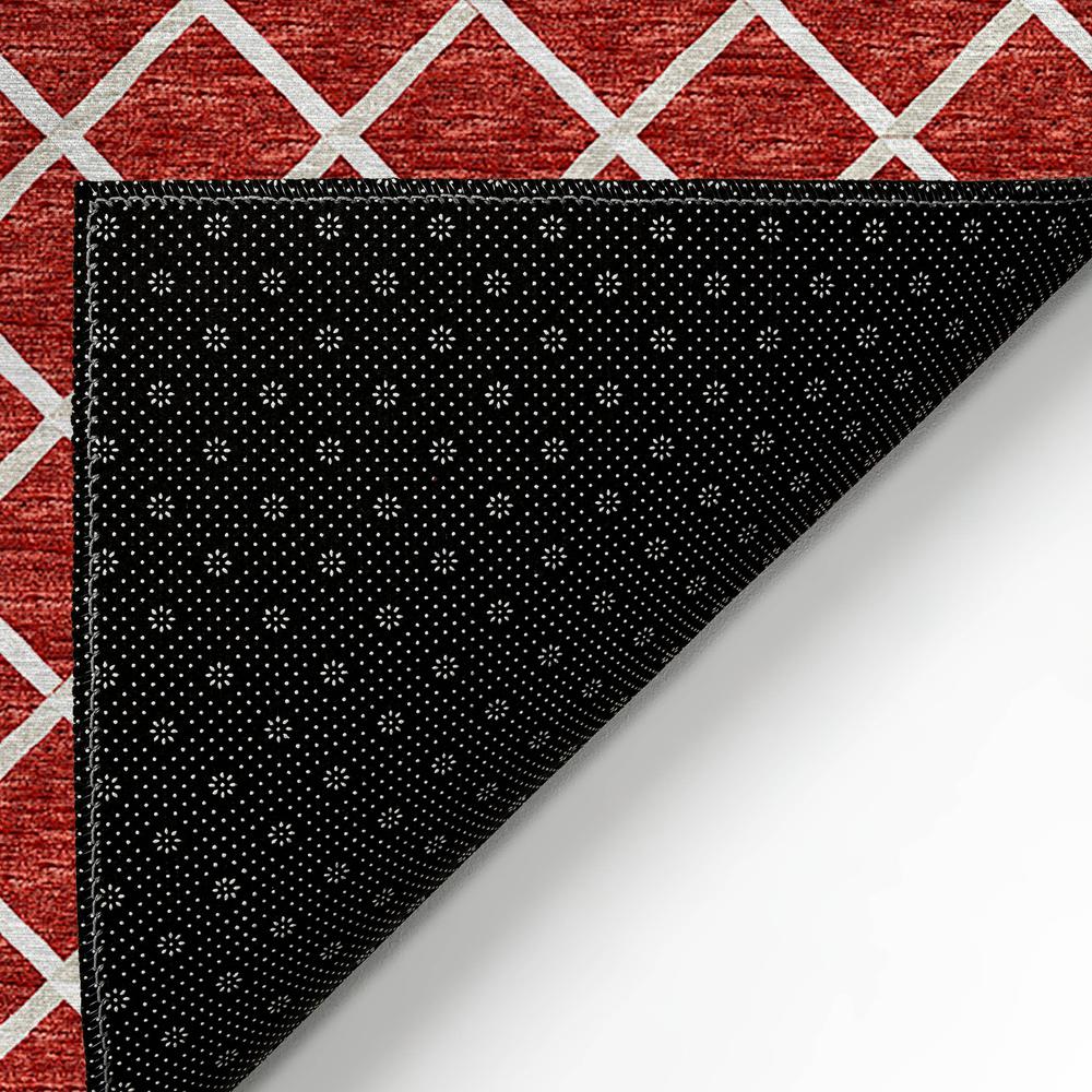 Indoor/Outdoor York YO1 Red Washable 2'3" x 12' Rug