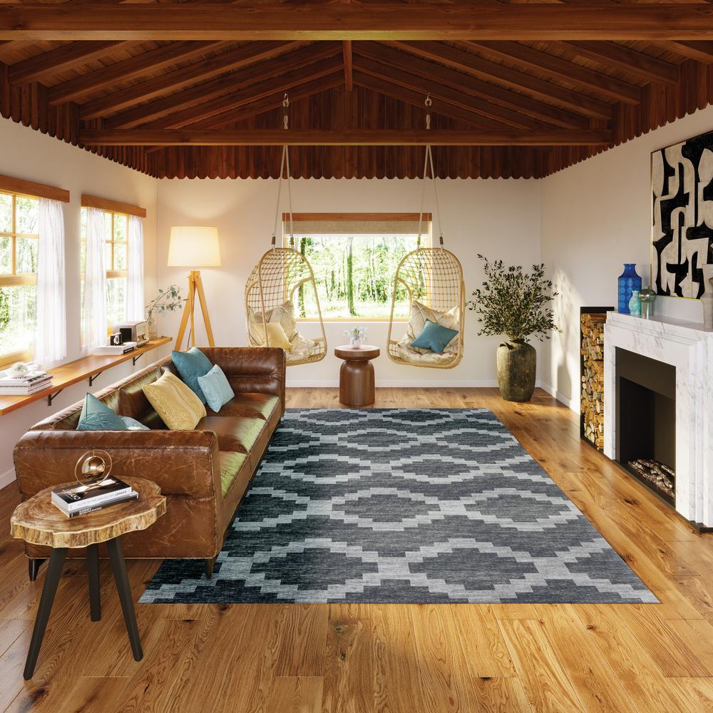 Indoor/Outdoor Sedona SN9 Midnight Washable 9' x 12' Rug