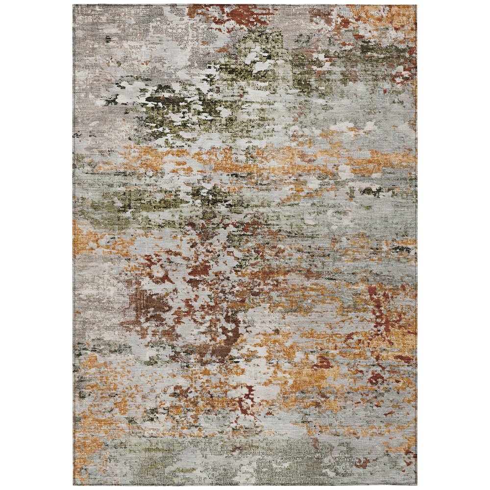 Machine Washable Indoor/Outdoor Chantille Terracotta 10' x 14' Rug