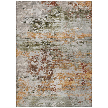 Machine Washable Indoor/Outdoor Chantille Terracotta 10' x 14' Rug