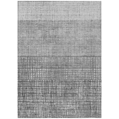 Machine Washable Indoor/Outdoor Chantille Gray 10' x 14' Rug