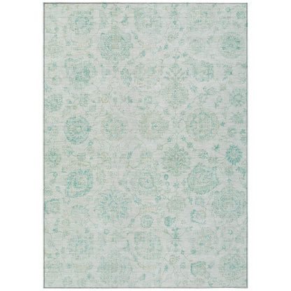 Machine Washable Indoor/Outdoor Chantille Turquoise 10' x 14' Rug
