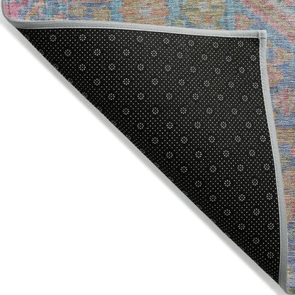 Machine Washable Indoor/Outdoor Chantille Sky 8' x 8' Round Rug