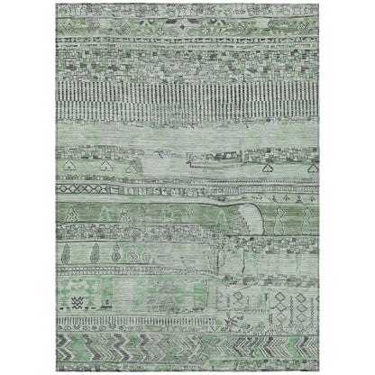 Machine Washable Indoor/Outdoor Chantille Sage 10' x 14' Rug