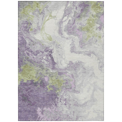 Machine Washable Indoor/Outdoor Chantille Lavender 10' x 14' Rug