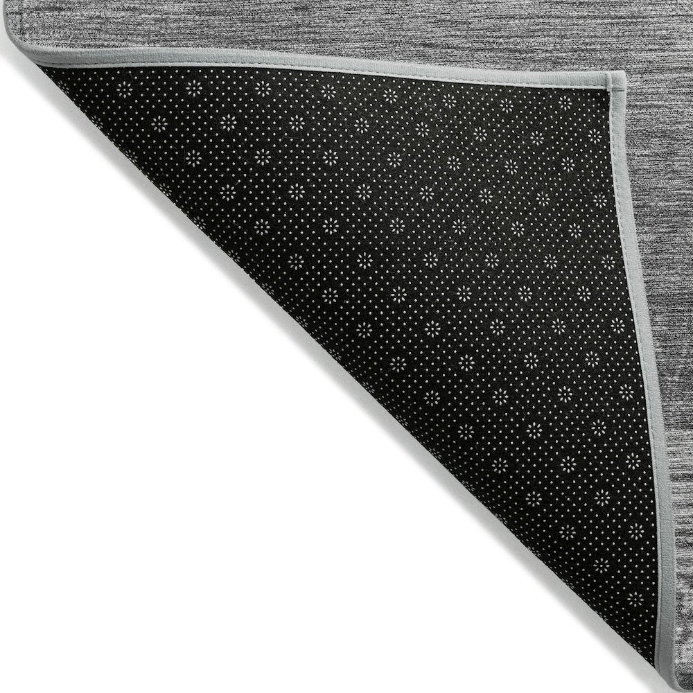 Machine Washable Indoor/Outdoor Chantille Gray 8' x 8' Round Rug