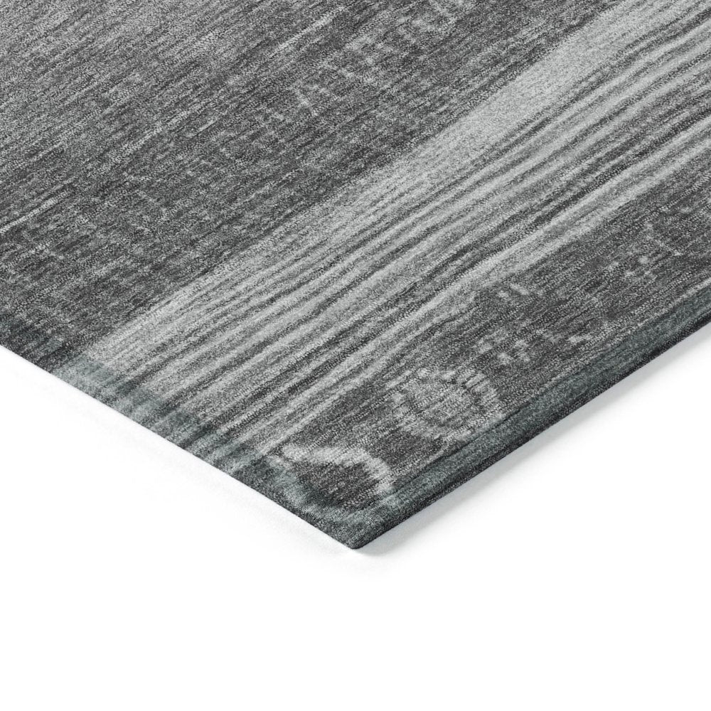Machine Washable Indoor/Outdoor Chantille Gray 8' x 8' Round Rug