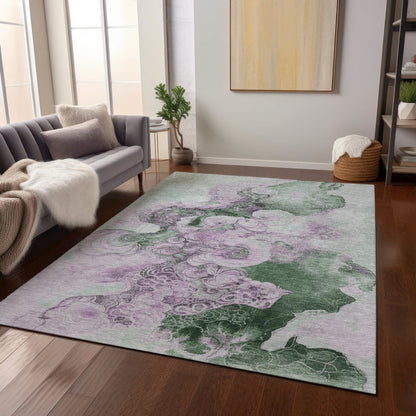 Machine Washable Indoor/Outdoor Chantille Sage 10' x 14' Rug