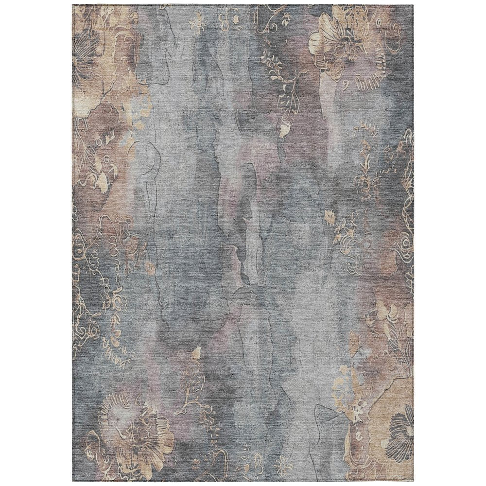 Machine Washable Indoor/Outdoor Chantille Gray 10' x 14' Rug