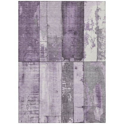 Machine Washable Indoor/Outdoor Chantille Purple 10' x 14' Rug