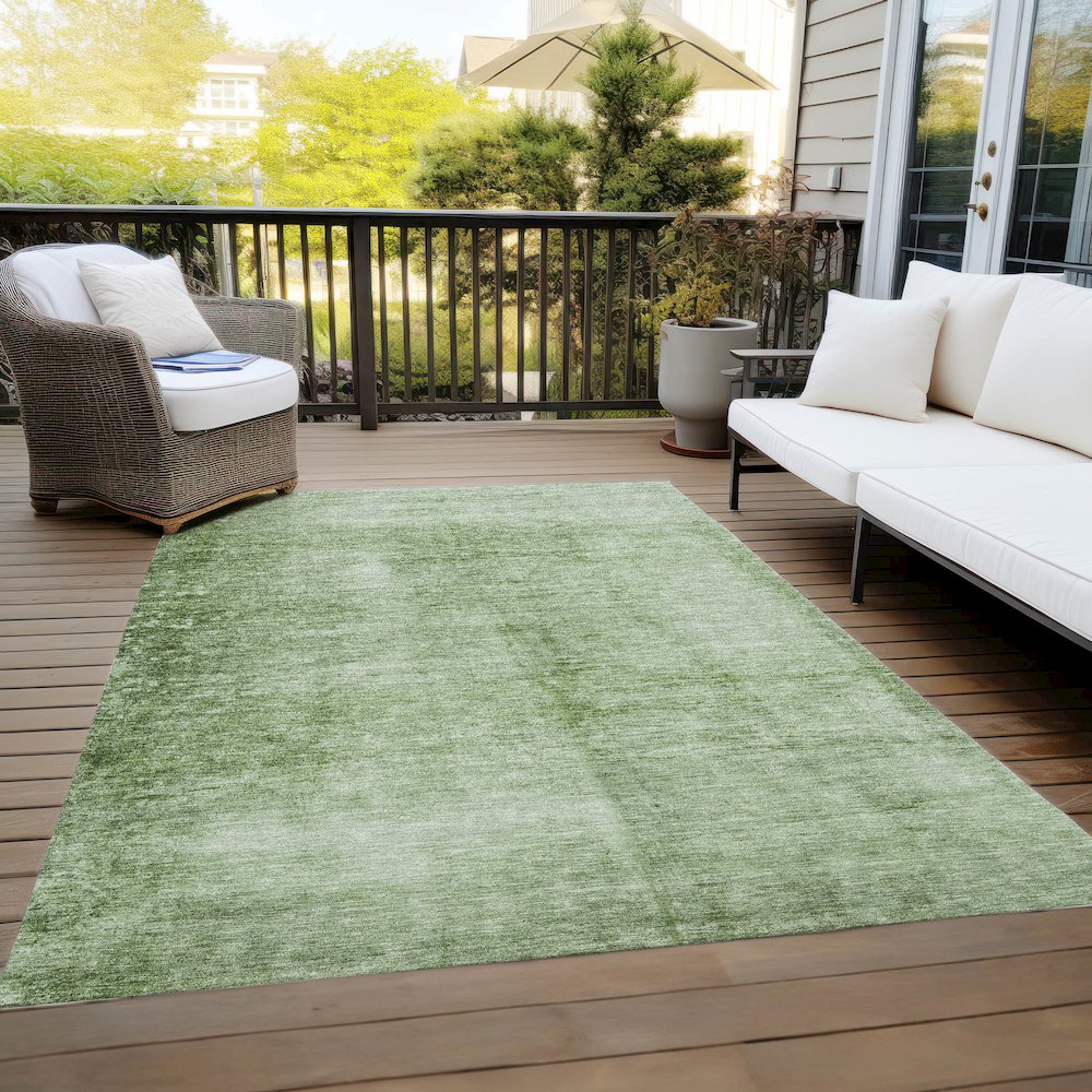 Machine Washable Indoor/Outdoor Chantille Aloe 10' x 14' Rug