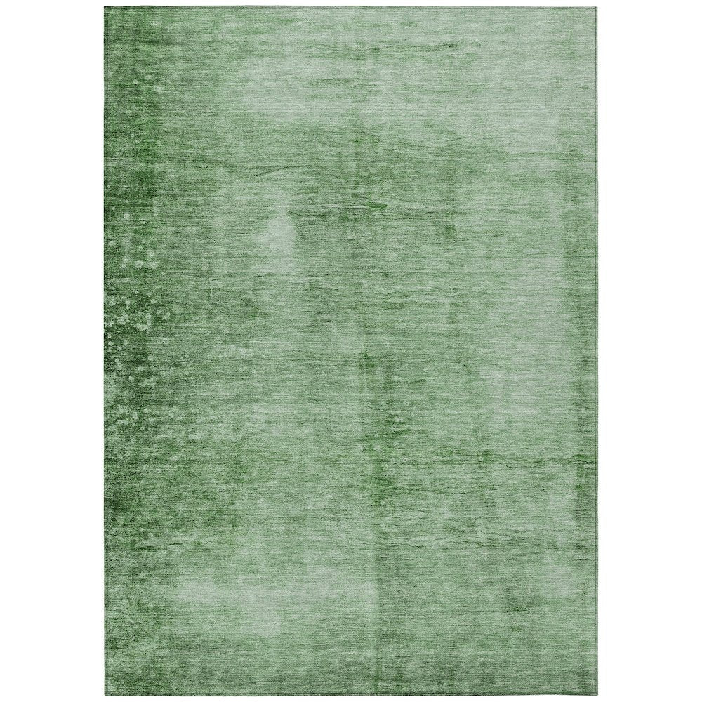 Machine Washable Indoor/Outdoor Chantille Green 10' x 14' Rug