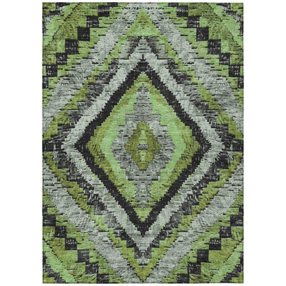 Machine Washable Indoor/Outdoor Chantille Aloe 10' x 14' Rug