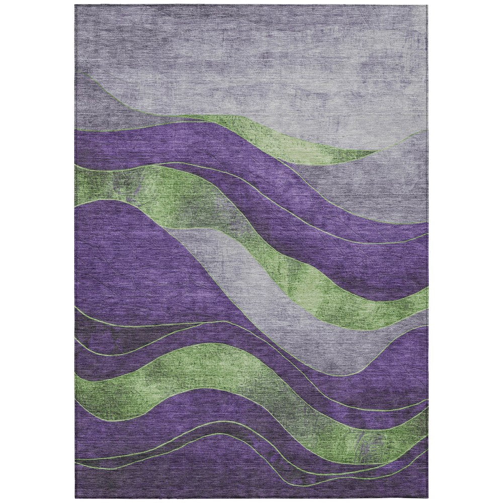 Machine Washable Indoor/Outdoor Chantille Purple 10' x 14' Rug