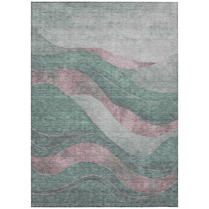 Machine Washable Indoor/Outdoor Chantille Sage 10' x 14' Rug