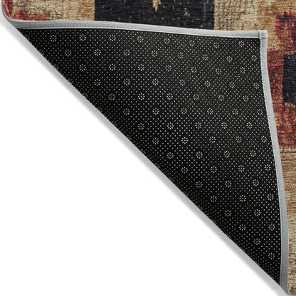 Machine Washable Indoor/Outdoor Chantille Rust 8' x 8' Round Rug