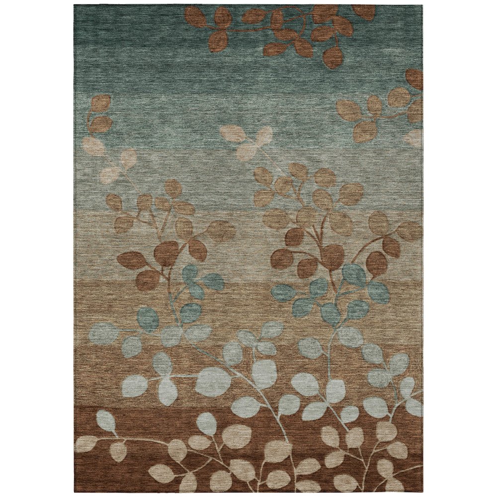 Machine Washable Indoor/Outdoor Chantille Mocha 10' x 14' Rug
