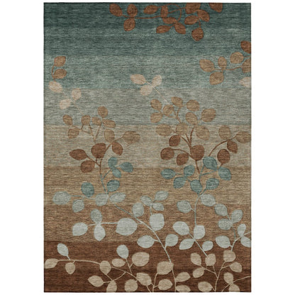 Machine Washable Indoor/Outdoor Chantille Mocha 10' x 14' Rug