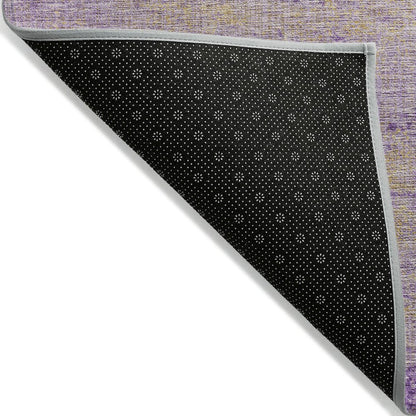 Machine Washable Indoor/Outdoor Chantille Purple 8' x 8' Round Rug