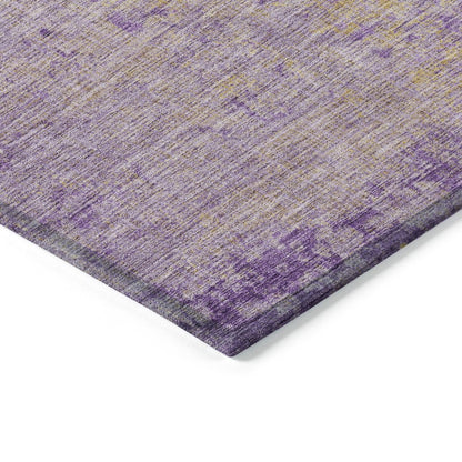 Machine Washable Indoor/Outdoor Chantille Purple 8' x 8' Round Rug