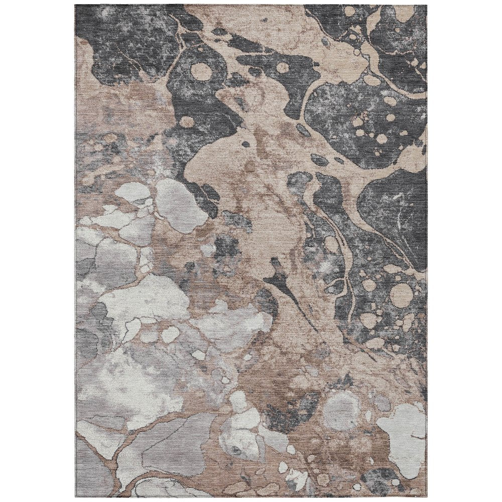 Machine Washable Indoor/Outdoor Chantille Mocha 10' x 14' Rug